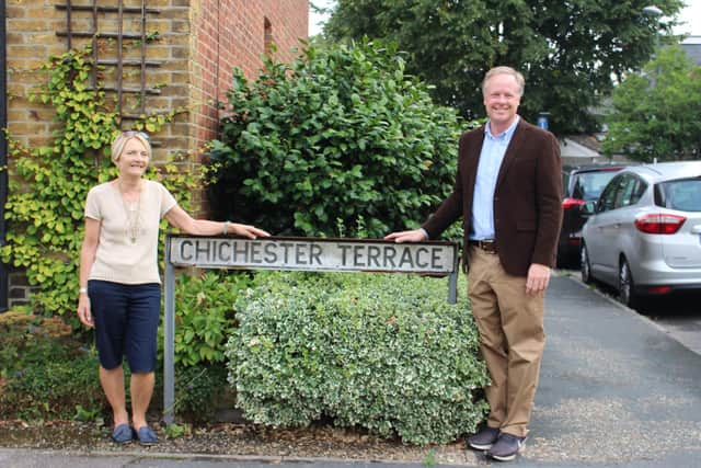 Councillors Lynn Lambert and Christian Mitchell at one of the proposed new Horsham conservation areas