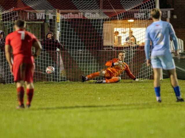 Action from Eastbourne Borough's 2-1 win at Wick in the Sussex Senior Cup