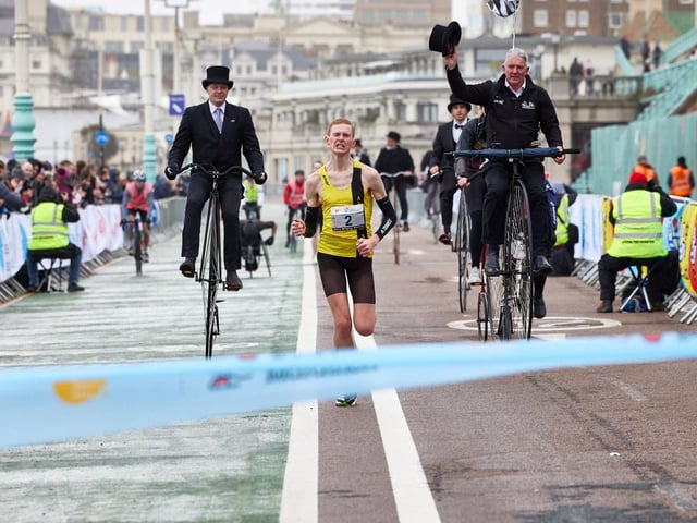 Action at the Brighton Half Marathon