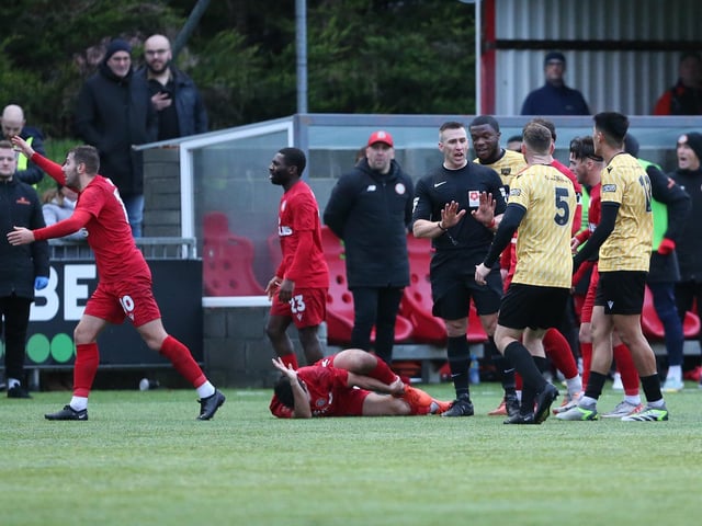 Worthing produced a brilliant display to beat Maidstone United 5-1 at Woodside Road. Photographer Mike Gunn was there to catch the action