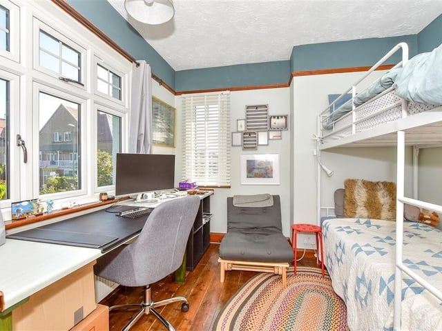 Bedroom three has space for a desk