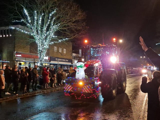 The Arundel Illuminated Tractor Run 2025 in Rustington, which it was visiting for the first time