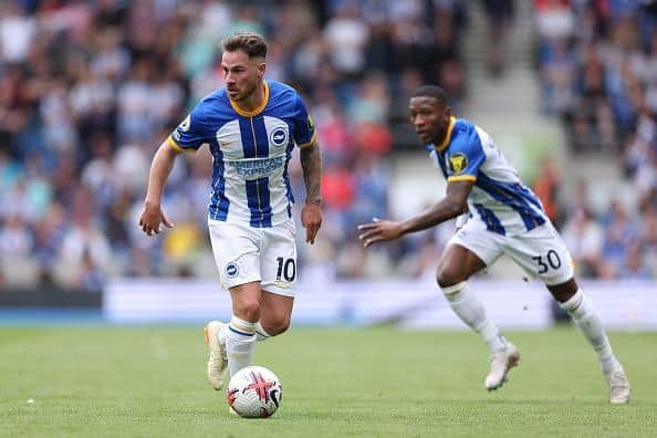 Alexis Mac Allister wore the No10 shirt with style at Brighton