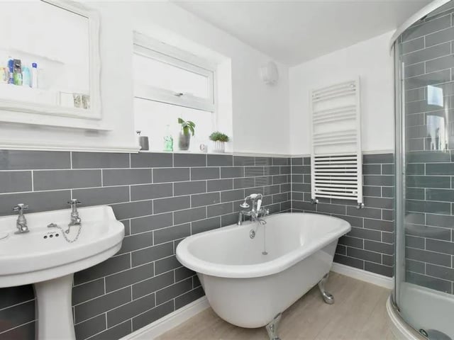 This three bed terrace house in Langford Road, Copnor, is available from £178,500 - but only if you are over 60. It is listed on Zoopla by Homewise Ltd.
