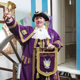 Bognor Regis town crier Jane Smith has made history as the first woman to be appointed Chairman of the Ancient and Honourable Guild of Town Criers. Photo: Eddie Mitchell.