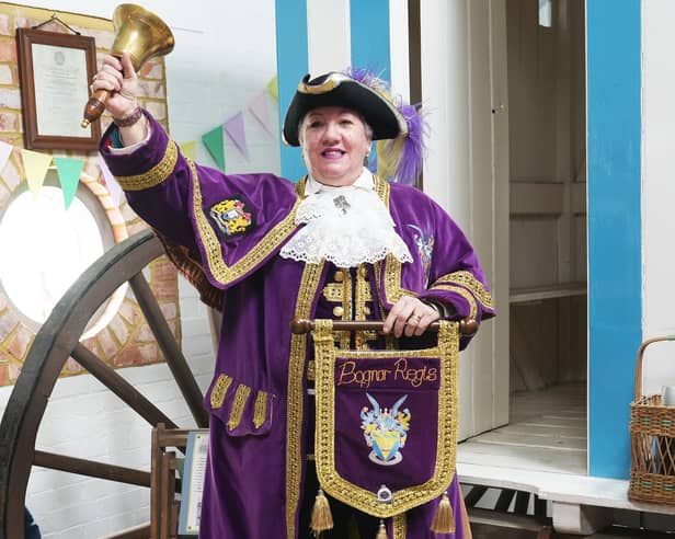 Bognor Regis town crier Jane Smith has made history as the first woman to be appointed Chairman of the Ancient and Honourable Guild of Town Criers. Photo: Eddie Mitchell.