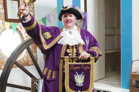 Bognor Regis town crier Jane Smith has made history as the first woman to be appointed Chairman of the Ancient and Honourable Guild of Town Criers. Photo: Eddie Mitchell.