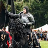 The Black Jousting Knight preparing to run the tilt