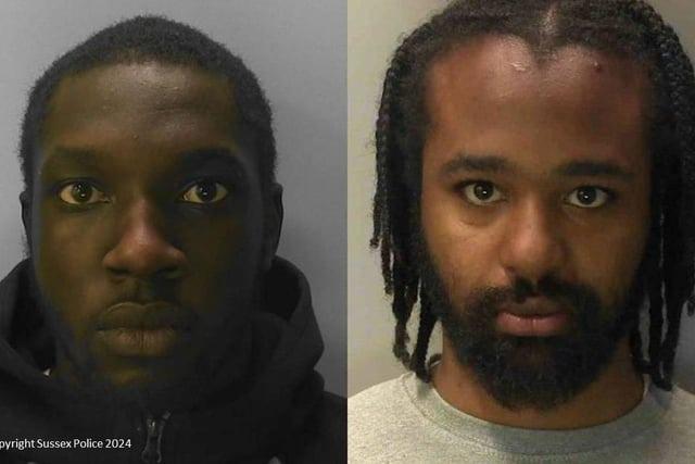 Two London men have been sentenced following a joint investigation into a county drug line. Adnan Mayanja (left), 26, of Walton Road, London, and Asher Robinson (right), 26, of Sherrard Road, London, appeared before Lewes Crown Court on February 9 after pleading guilty to offences in July 2023. Mayanja was sentenced to five years and seven months’ imprisonment and Robinson was sentenced to three years’ imprisonment. Through intelligence and reports received, Sussex Police and Metropolitan Police identified a county drug line operating between East London and East Sussex, known as the ‘Bingo’ line. In June 2023, officers from Sussex Police’s Project ADDER team and from the Met Police’s Op Orochi team conducted simultaneous warrants in Eastbourne and London.