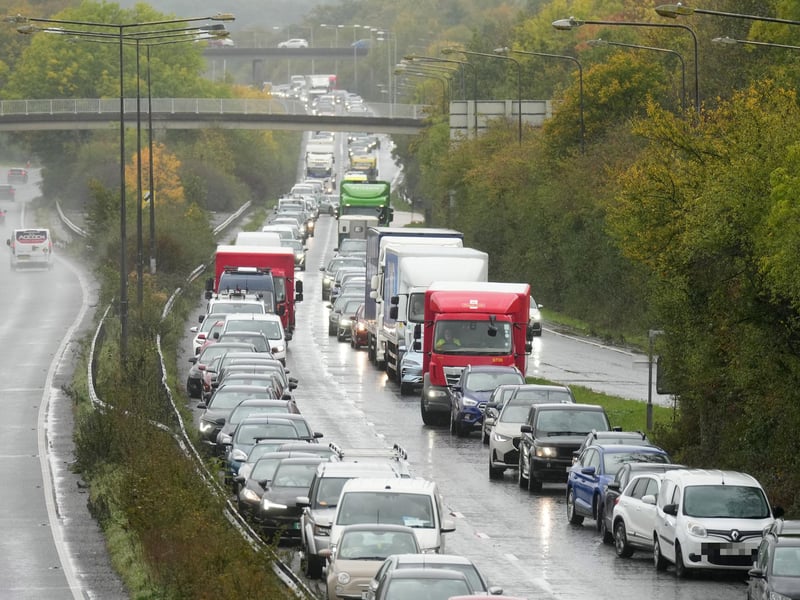 Emergency services at the scene of a collision on the A23 on Saturday, October 24. Photo: Eddie Mitchell