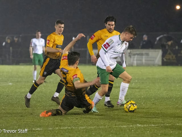Action from Littlehampton Town's win over Bognor Regis Town in the Sussex Senior Cup