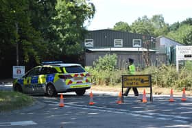 The A271 in Ninfield, near Ashburnham Place, is closed, following reports of a serious collision involving two motorcycles and a car.