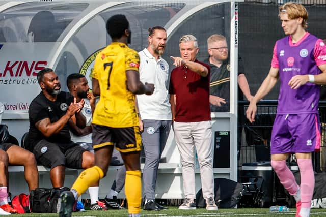 Plots are made by the Borough bosses during the clash with Cray Wanderers | Lydia Redman