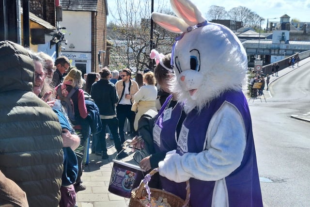 The Easter Bunny put in an appearance at Lewes during the Tractor Run
