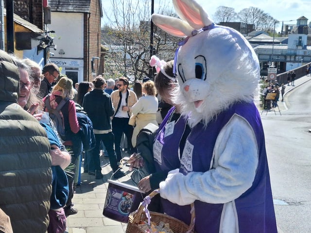 The Easter Bunny put in an appearance at Lewes during the Tractor Run