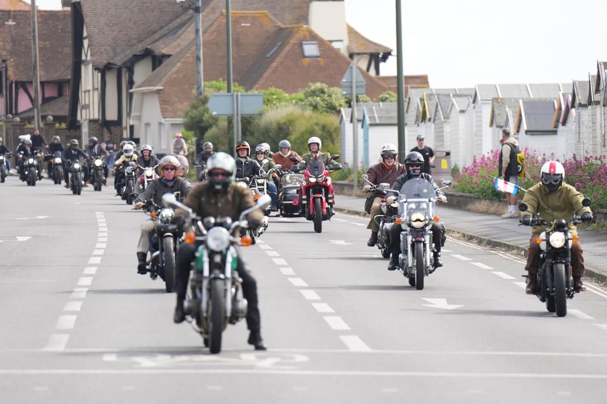 Classic motorcycles ride into Chichester for charity event - In pictures