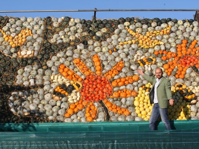 Mark Ford and his pumpkin creation for 2016