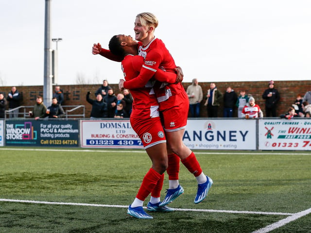 Action from Eastbourne Borough's vital win over Farnborough