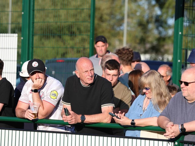 Crawley Town fans enjoy the team's first pre-season friendly, at Three Bridges FC