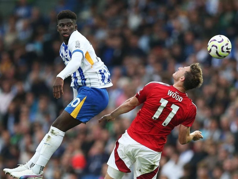 Baleba brought down Hudson-Odoi in the box, a really clumsy challenge by him and wasn’t necessary. Chris Wood scored the penalty in the 13th minute. He also got booked in the 24th minute. Was subbed off in the 61st minute.