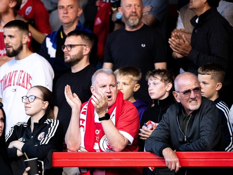 Action and crowd pictures from Crawley Town's 2-1 win over MK Dons at the Broadfield Stadium.
