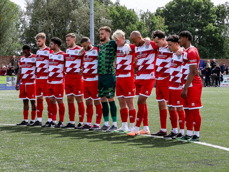 Images from Eastbourne Borough's 2023-24 season opener, a 1-0 National South home win over Hampton and Richmond