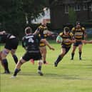 Ian Padgett gets forward for Eastbourne RFC v Weybridge Vandals | Picture: Lucy Lewis