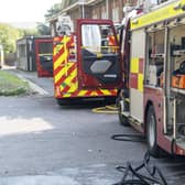 East Sussex Fire Service training exercise at East Sussex College's Lewes campus