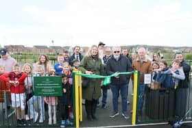 A new park has opened in West Durrington. The ribbon was cut by council leader Sophie Cox.