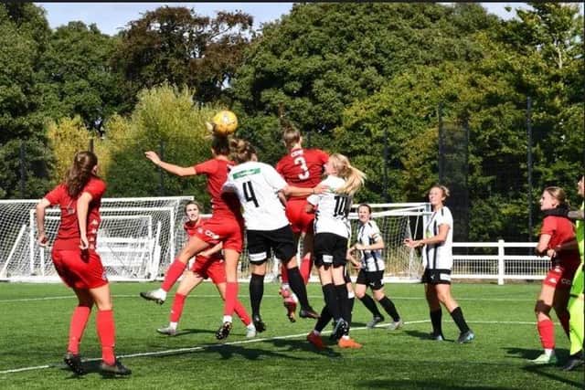 Worthing Women in action in their opener at Dartford | Picture: Onerebelsview