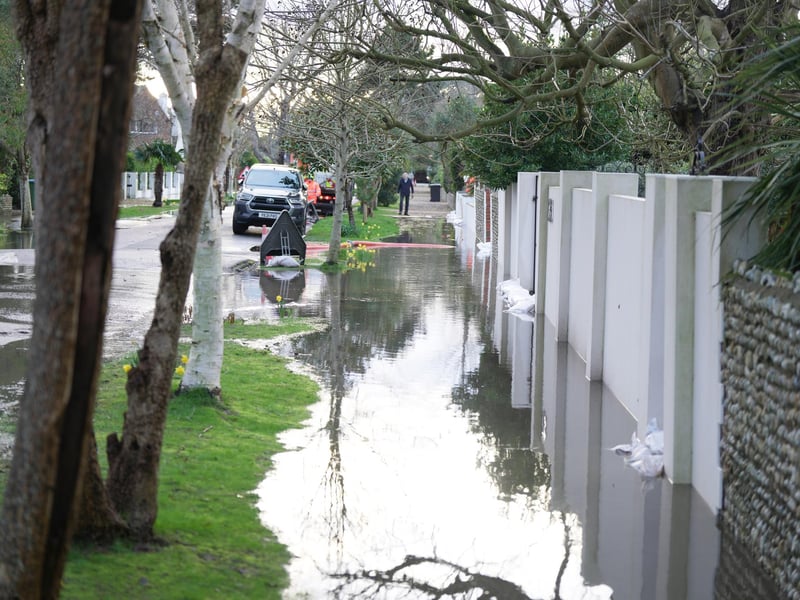 There have been reports of a flooded street at the Aldwick Bay Estate