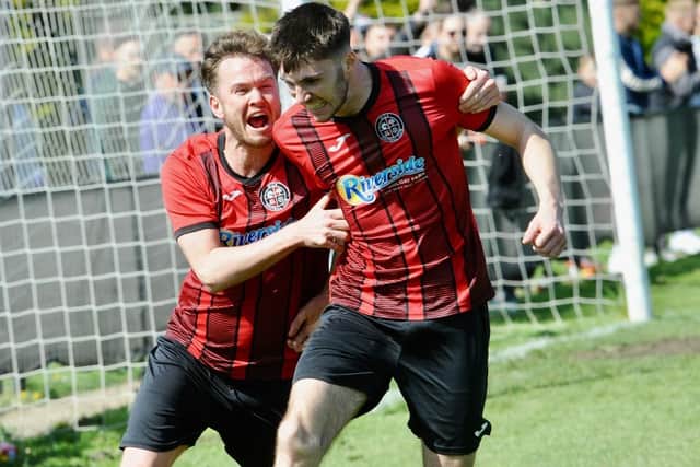 Wick celebrate on their way to beating Godalming | Picture: Stephen Goodger