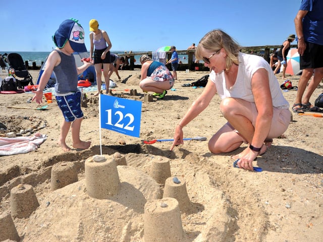 Littlehampton sandcastle competition. Pic S Robards SR2208091