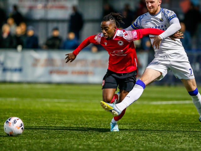 Action from Eastbourne Borough's 2-1 Boxing Day win at Havant and Waterlooville in National League South