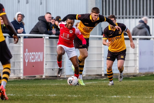 Action from Eastbourne Borough's 1-0 defeat at Cheshunt in National League South