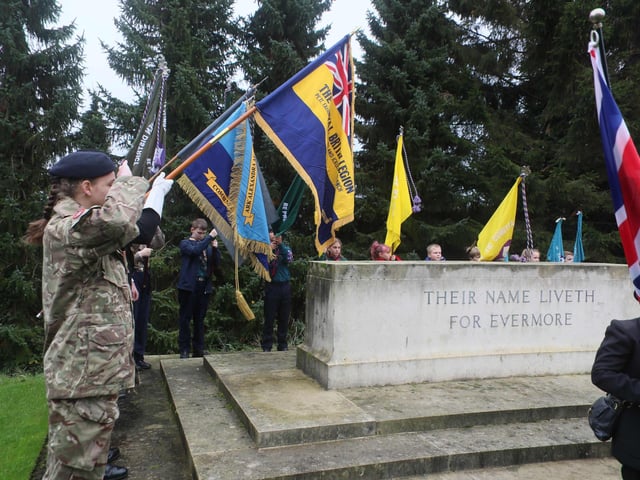 Planting of the crosses ceremony of remembrance at the Commonwealth war graves at Hastings cemetery. Photo by Roberts Photographic.