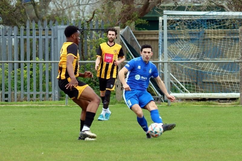 Action from Selsey v Banstead Athletic in Division 1 of the Southern Combination League