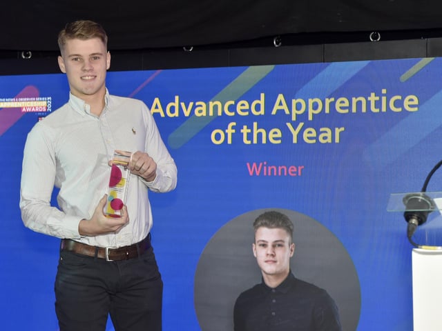 Pictured is: Teddy Lytton of ARM Ltd, winner of the Advanced Apprentice of the Year award.