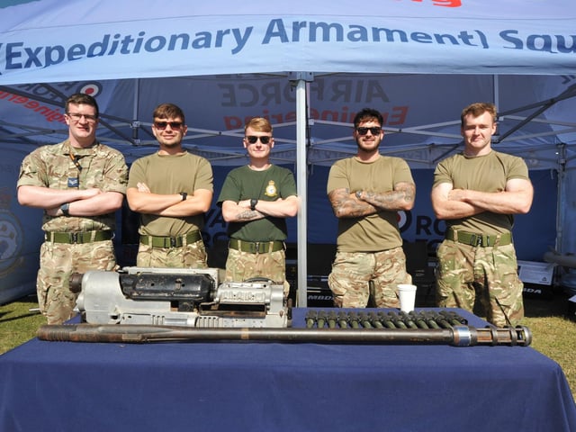 Start of Airbourne 2024 on August 15 in Eastbourne - Static displays on Western Lawns as the event opened to the public.