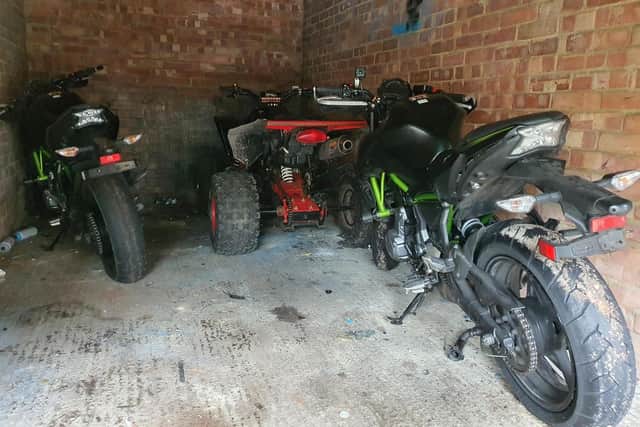 Sussex Police officers have made 16 arrests in Eastbourne for motorcycle thefts in the town. Picture: Eastbourne Police
