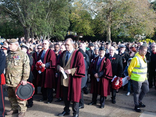 Hastings Remembrance service in Alexandra Park. Photo by Frank Copper