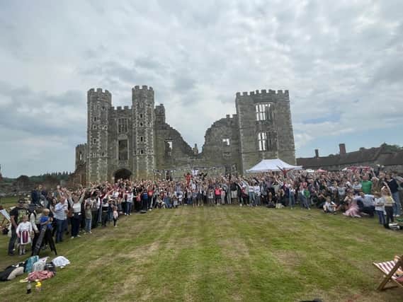 Crowds flocked to Cowdray Ruins on Saturday 4th June to celebrate Her Majesty's Platinum Jubilee