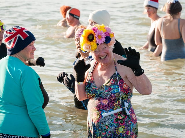 Littlehampton RNLI Lifeboat Station held its first December Dip on Saturday, December 10, 2022, to raise vital funds for the lifesaving work of its volunteer crew