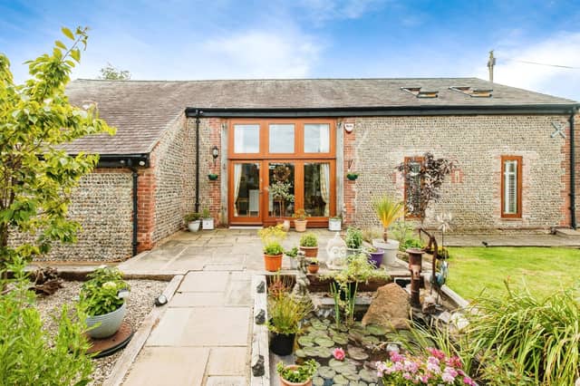 The stunning barn conversion on the outskirts of Yapton is on the market with Purple Bricks