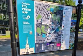 New Map Boards and Visitor Maps in Chichester City Centre 