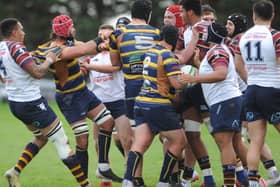 Worthing Raiders and Old Albanian go toe to toe | Picture: Stephen Goodger - see more in the link to the gallery