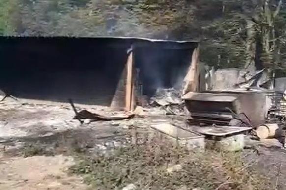 The fire service showed some of the damage on Wednesday morning in a video posted to Facebook. Photo: ESFRS