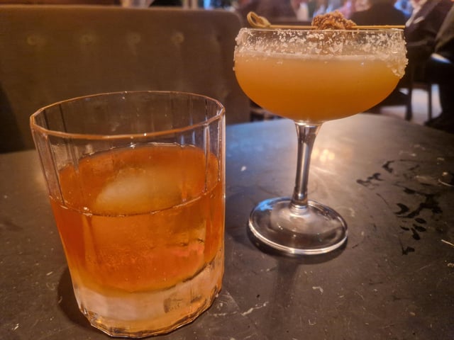A Fat Old Fashioned and an Apricot & Fig Margarita