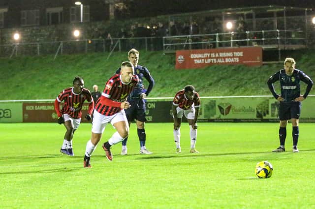 Joe Taylor has been in fine scoring form for Lewes of late | Picture: James Boyes