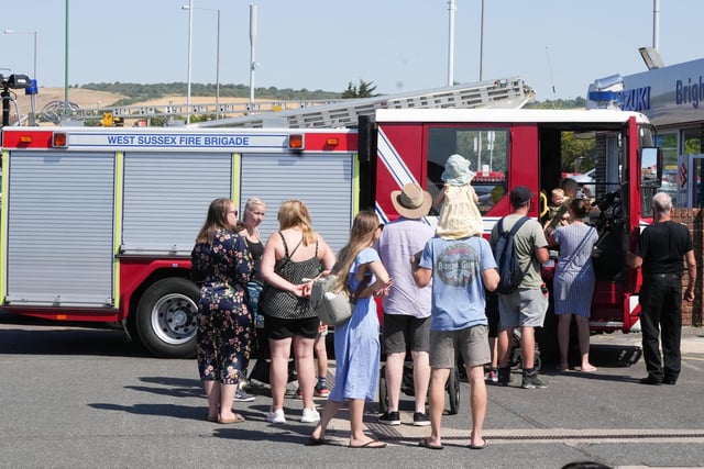 Shoreham Community Fire Station held its open day on Saturday, August 13. Queues for sitting in the pump.